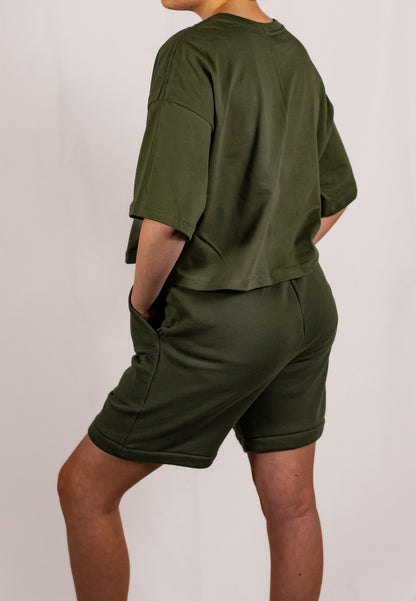 Military Green Unisex Shorts (Holographic SBD Logo)
